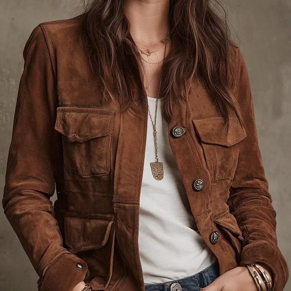 Slim fit Chic Faux Suede Shacket.